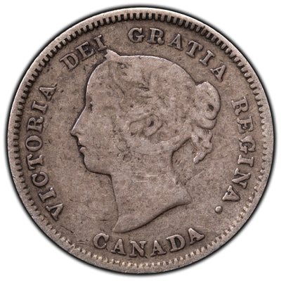 SOLD Canada 1885 Small '5' 5 Cents Silver Coin