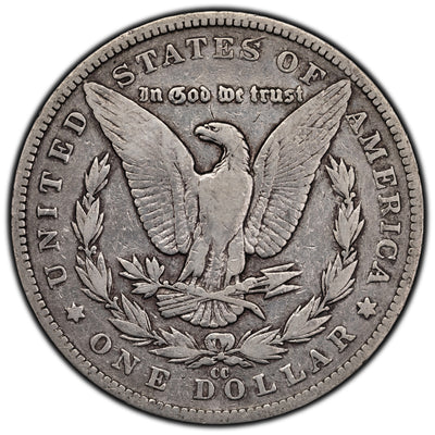United States 1890-CC $1 Morgan Silver Dollar Coin - Old Cleaning