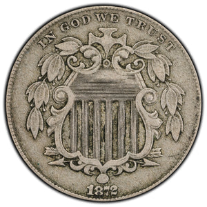 SOLD United States 1872 5 Cents Shield Nickel Coin