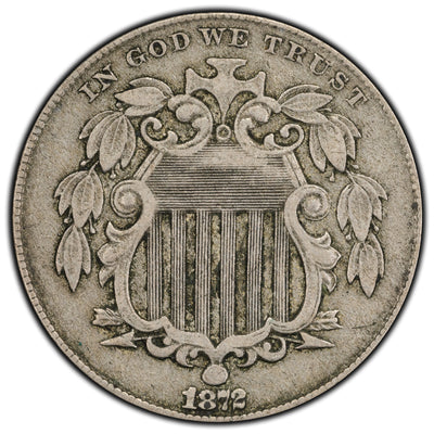 SOLD United States 1872 5 Cents Shield Nickel Coin