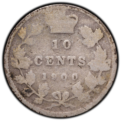 Canada 1900 10 Cents Dime Silver Coin