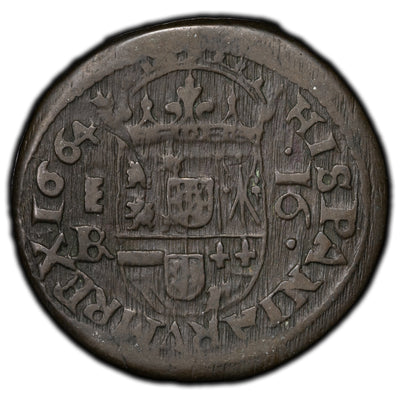 SOLD Spain 1664-B 16 Maravedis Coin KM #172.1