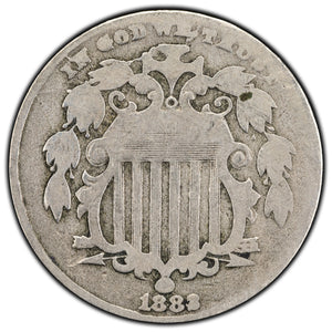 SOLD United States 1882 5 Cents Shield Nickel Coin
