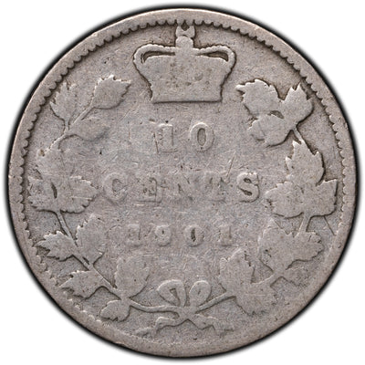 SOLD Canada 1901 10 Cents Dime Silver Coin
