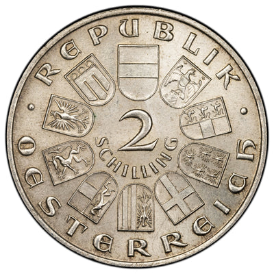 Austria 1932 2 Schilling Silver Coin KM #2848 - Series Key