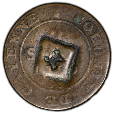 SOLD West Indies Tortola Black Dogges Counterstamp on Cayenne 2 Sold