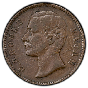SOLD Sarawak 1870 1/2 Half Cent Coin KM #5