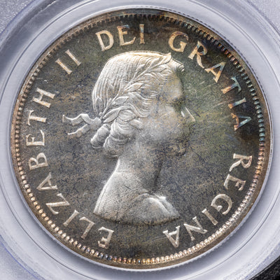 SOLD Canada 1958 $1 Silver Dollar Coin - PCGS PL-67