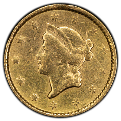 SOLD United States 1851 $1 One Dollar Gold Coin - Cleaned