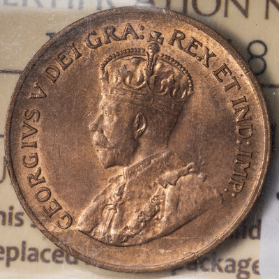 SOLD Canada 1934 1 Small Cent Coin - ICCS MS-64 Red