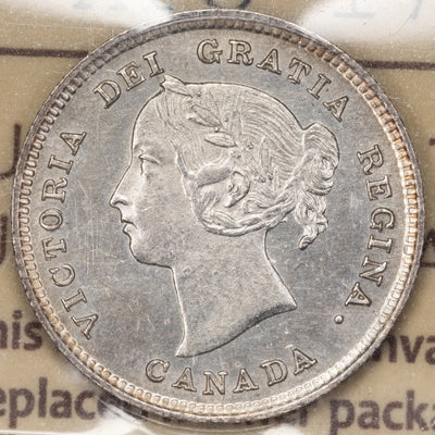 SOLD Canada 1891 Obv 5 Five Cents Silver Coin - ICCS MS-62