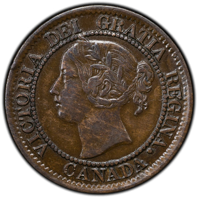 SOLD Canada 1859 Narrow 9 1 Large Cent Coin - Light Doubling On 9