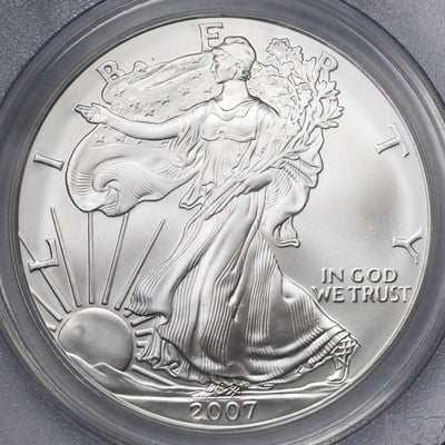 SOLD United States 2007 1oz .999 Fine Silver Eagle Coin - PCGS MS-69