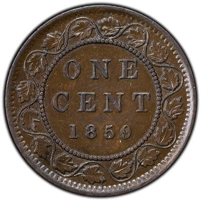 SOLD Canada 1859 Narrow 9 1 Large Cent Coin - Light Doubling On 9