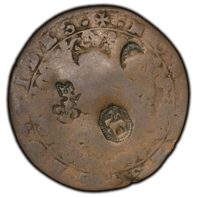 SOLD Malta Knights of Rhodes 1636-54 4 Tari Coin Jean-Paul Lascaris 7 Counterstamps