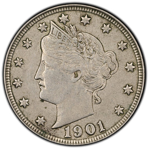 United States 1901 5 Cents Liberty Nickel Coin