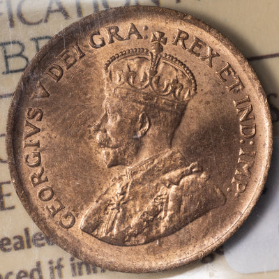 SOLD Canada 1935 1 Small Cent Coin - ICCS MS-64 Red