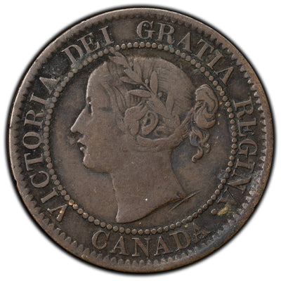 Canada 1859 Wide 9/8 1 Large Cent Coin