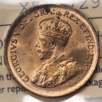 SOLD Canada 1936 1 Small Cent Coin - ICCS MS-64 Red