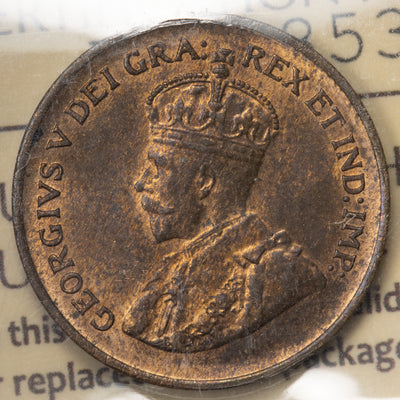SOLD Canada 1931 1 Small Cent Coin - ICCS MS-63 RB