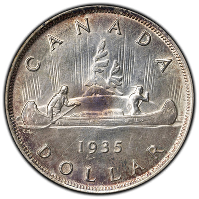 SOLD Canada 1935 $1 Dollar Silver Coin - Stain