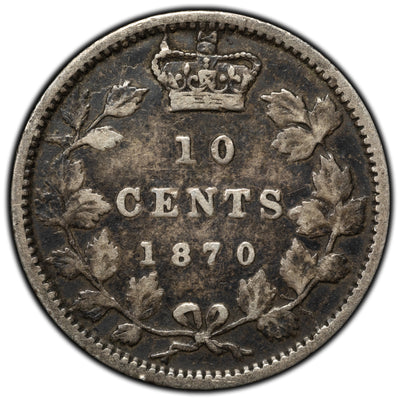 SOLD Canada 1870 Narrow 0 10 Cents Dime Silver Coin