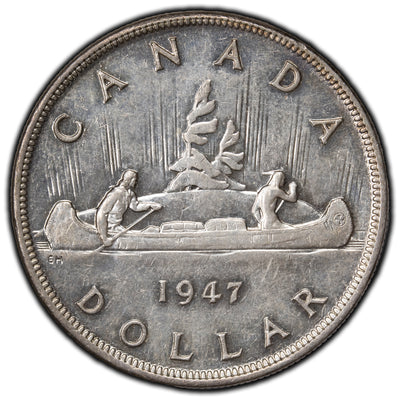 SOLD Canada 1947 Blunt 7 $1 Dollar Silver Coin