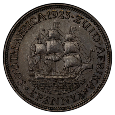 SOLD South Africa 1923 1/2 Half Penny Coin - Proof