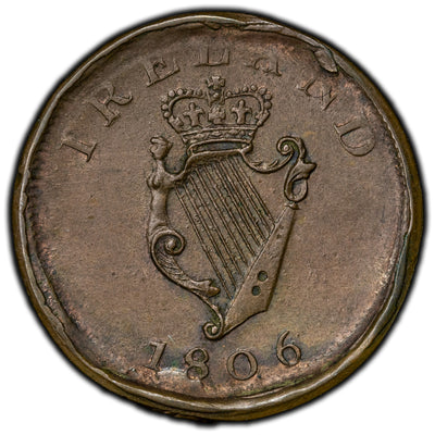 SOLD Ireland 1806 St. Patrick Apos 432 1/2 Half Penny Token D-67 W-2016