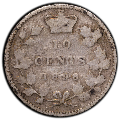 SOLD Canada 1898 10 Cents Dime Silver Coin