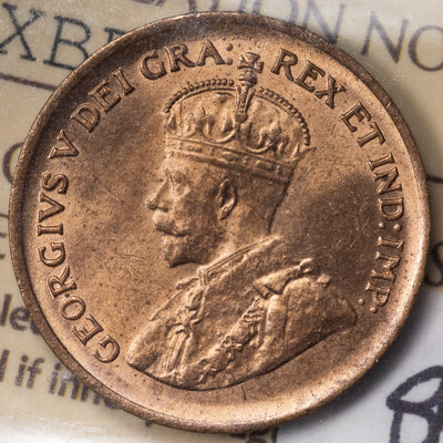 SOLD Canada 1935 1 Small Cent Coin - ICCS MS-65 Red