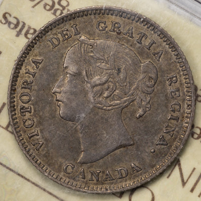 SOLD Canada 1901 5 Cents Silver Coin - ICCS EF-40