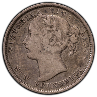 SOLD New Brunswick 1864 20 Cents Silver Coin