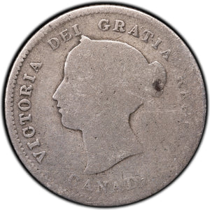 SOLD Canada 1870 Narrow Rim 5 Cents Silver Coin