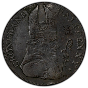 SOLD Ireland ND Wicklow 1/2 Half Penny Token D&H #37 - Light Bend/Damage