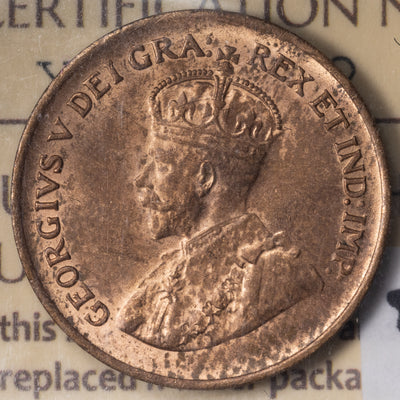 SOLD Canada 1936 1 Small Cent Coin - ICCS MS-64 RB