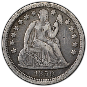SOLD United States 1859 10 Cents Liberty Seated Dime Silver Coin