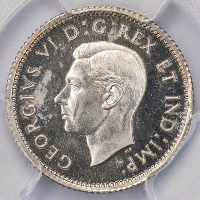 SOLD Canada 1937 10 Cents Dime Silver Coin - PCGS Mirror Specimen SP-64