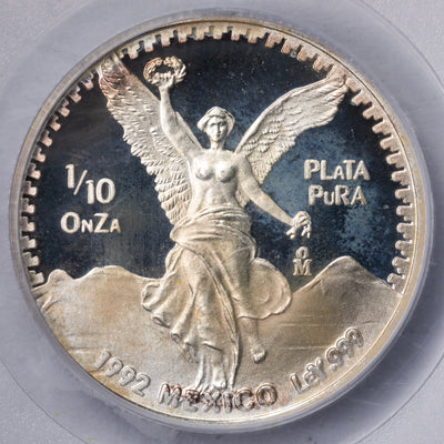 SOLD Mexico 1992-Mo 1/10oz .999 Fine Silver Libertad Coin - PCGS PR-69 DCAM