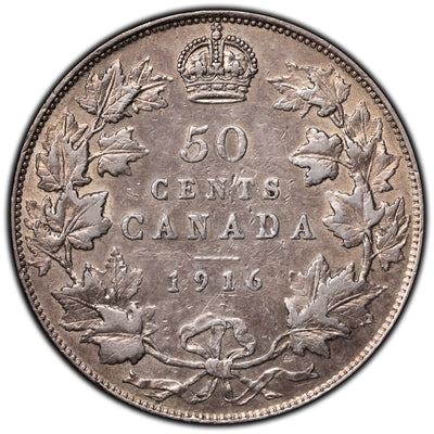SOLD Canada 1916 50 Cents Half Dollar Silver Coin