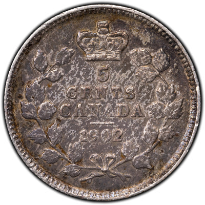 SOLD Canada 1902 5 Cents Silver Coin