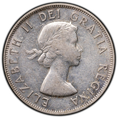 SOLD Canada 1958 Dot 50 Cents Half Dollar Silver Coin