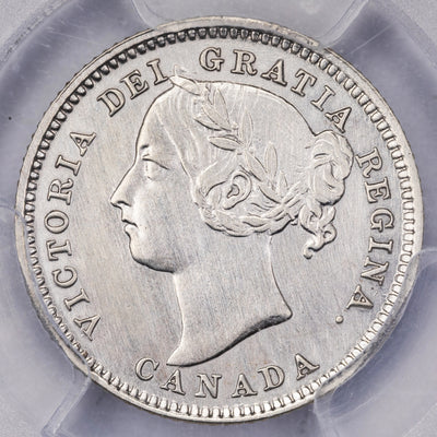 SOLD Canada 1892 2/2 10 Cents Dime Silver Coin - PCGS AU Details Damage Ex. Cook