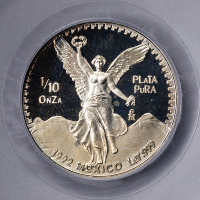 SOLD Mexico 1992-Mo 1/10oz .999 Fine Silver Libertad Coin - PCGS PR-69 DCAM