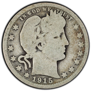 SOLD United States 1915 25 Cents Barber Quarter Silver Coin