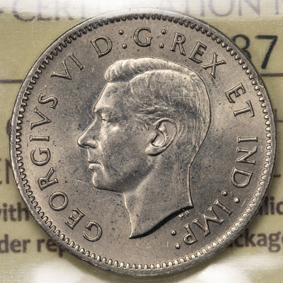 SOLD Canada 1939 5 Cents Nickel Coin - ICCS MS-64