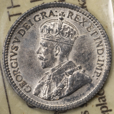 SOLD Canada 1912 5 Cents Silver Coin - ICCS AU-50