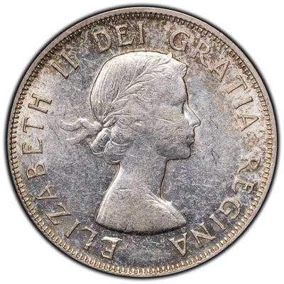 SOLD Canada 1958 Dot 50 Cents Half Dollar Silver Coin