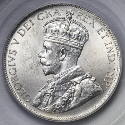 SOLD Newfoundland 1917-C 50 Cents Silver Coin - PCGS MS-64