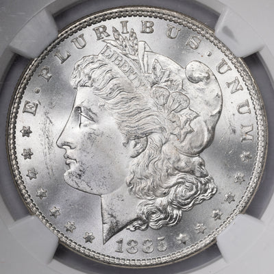 SOLD United States 1885 $1 Morgan Dollar Silver Coin - NGC MS-64 Ex. Olathe Hoard